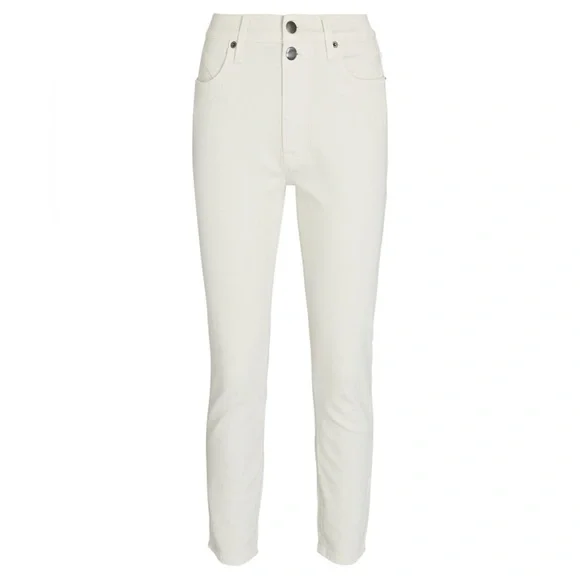 Frame denim Ali high rise cigarette pants in vintage white size 32 - Picture 3 of 11